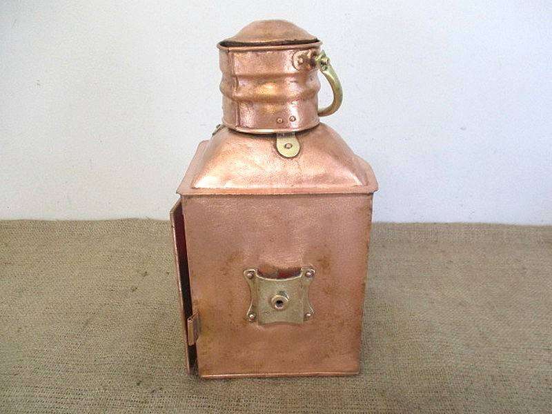 Stunning Looking And Characterful Vintage/Antique Seahorse GB Solid Copper Ship's Lantern Body
