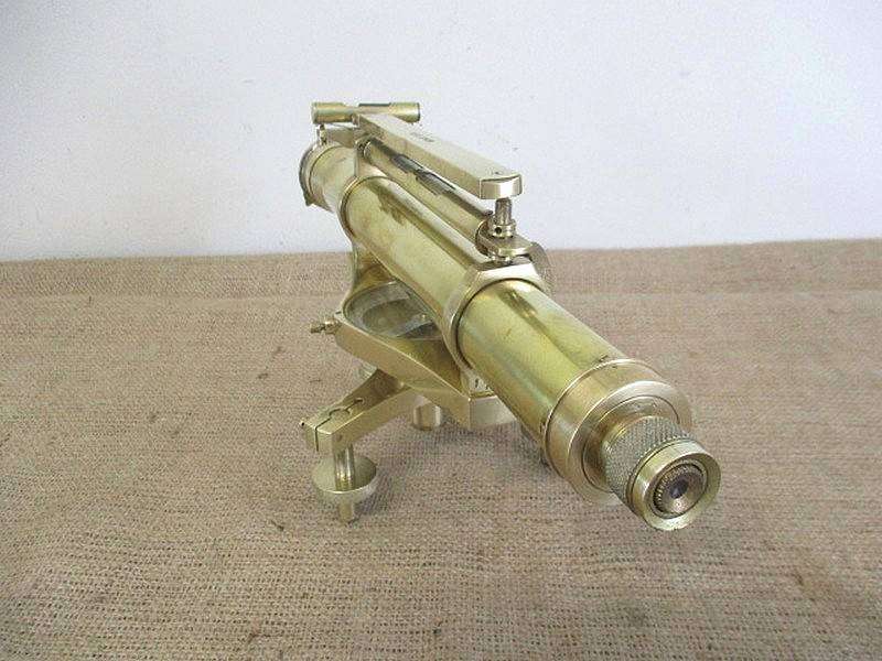 Rare Vintage Brass Ross London Theodolite Survey Instrument