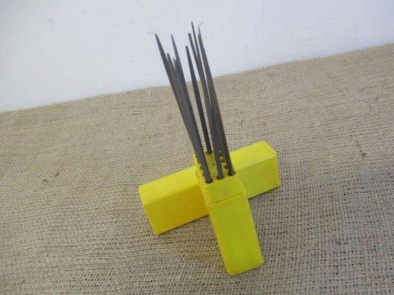 Nice Vintage Set Of 12 Assorted 5 1/2 inch T 060 Round Handle Precision Needle Files     Switzerland