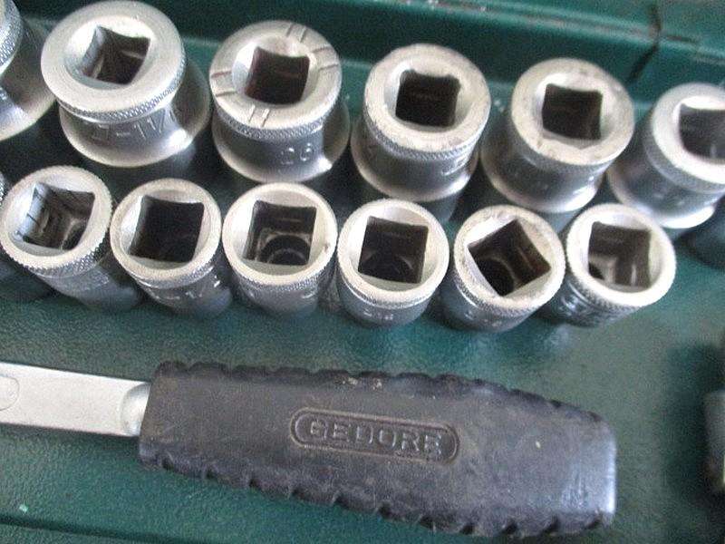 Neat 25 Piece Gedore D19 3/4 inch Drive Set In Stahlwille Toolbox