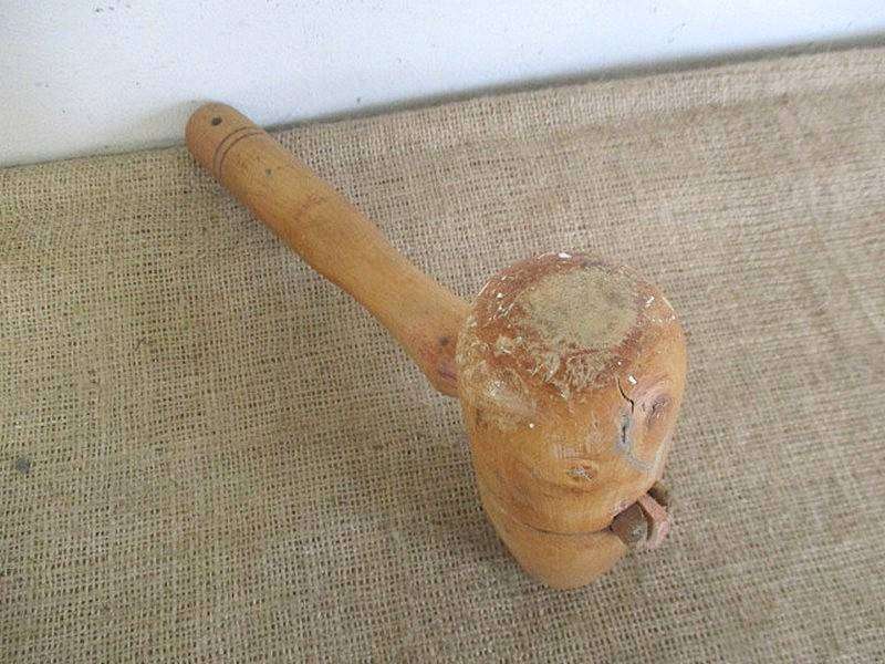 Very Rare Vintage Light Weight @ 400gram  Pear Shaped Wooden Bossing Mallet