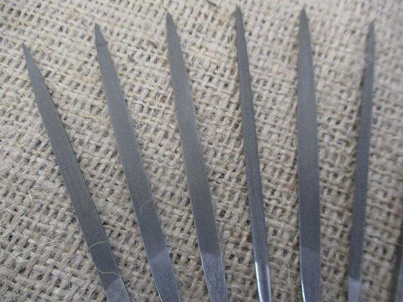 Nice Vintage Set Of 12 Assorted 5 1/2 inch T 060 Round Handle Precision Needle Files     Switzerland