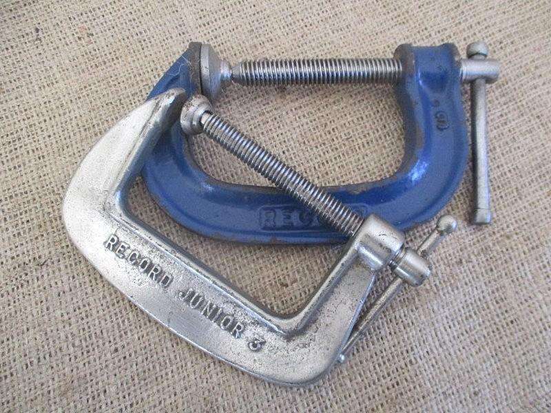 Six Handy G-Clamps : 1x Record & 1x Record Junior 3 inch And 3x Somex 75mm & 1x Somax 2 inch