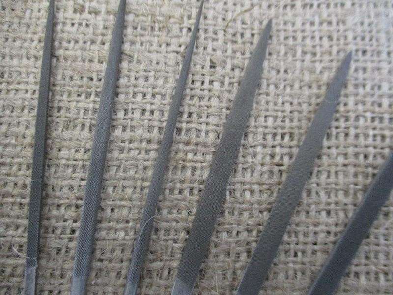 Nice Vintage Set Of 12 Assorted 5 1/2 inch T 060 Round Handle Precision Needle Files     Switzerland