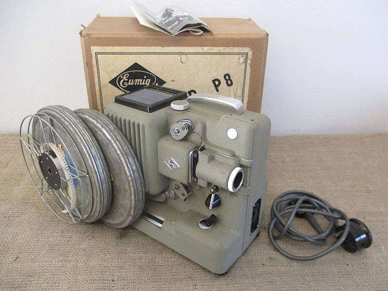 Vintage Eumig P8 Projector With Two Full Reels In Original Box                       Austria