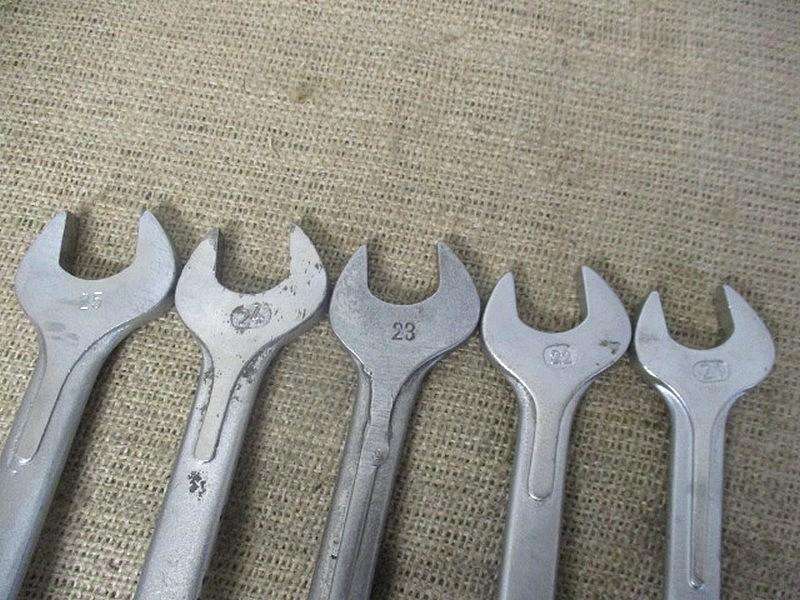 Beautiful Set Of Five Sturdy Combination Spanners : 9 x Gedore No 1B  SA & 1x DIN 3113 B