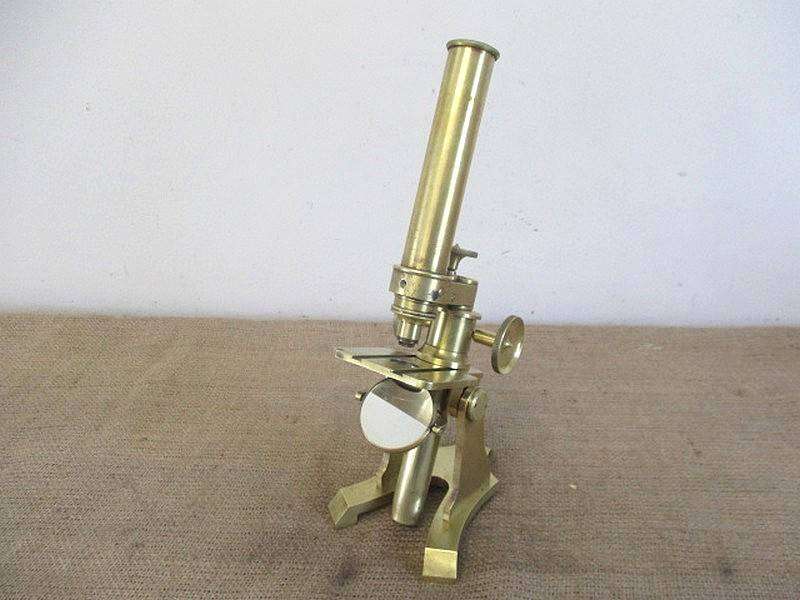 Nice Vintage Solid Brass Microscope