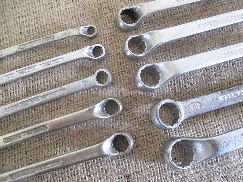 Nice Set Of Ten Gedore No. 1B SA & No 7 Combination Spanners