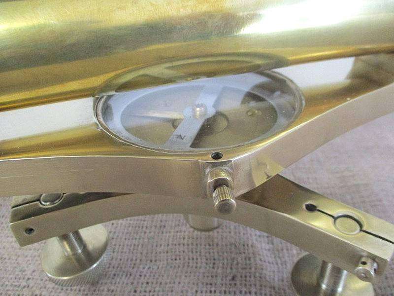 Rare Vintage Brass Ross London Theodolite Survey Instrument