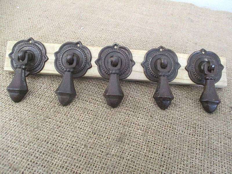 Five True Vintage/Antique Drop Drawer Handles