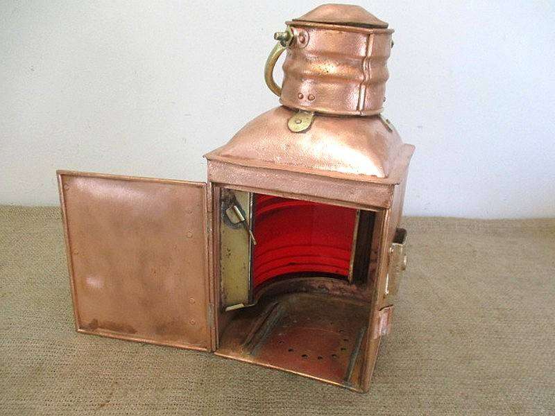 Stunning Looking And Characterful Vintage/Antique Seahorse GB Solid Copper Ship's Lantern Body
