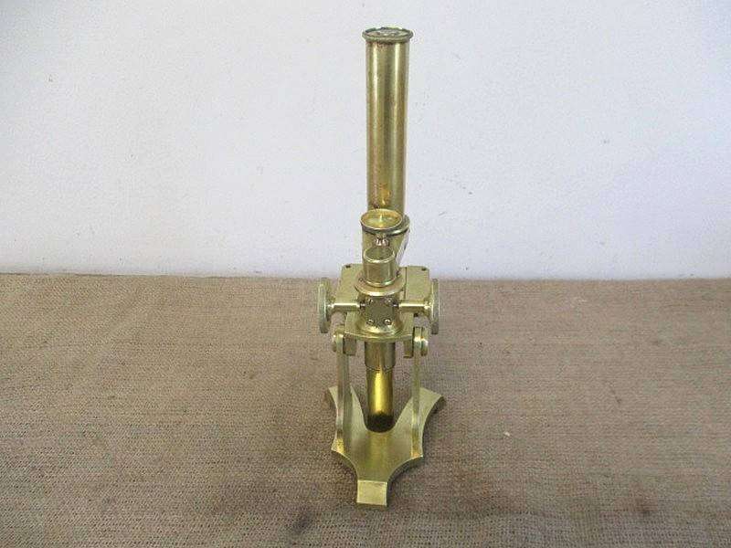 Nice Vintage Solid Brass Microscope