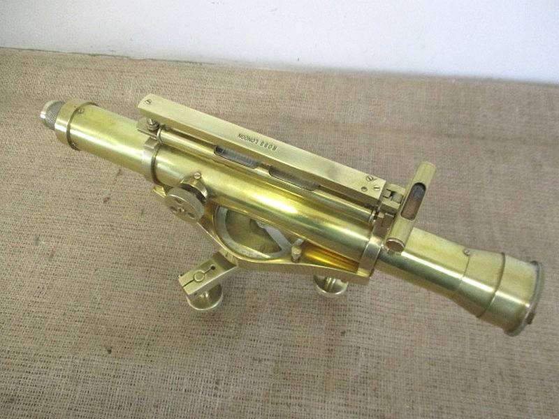 Rare Vintage Brass Ross London Theodolite Survey Instrument