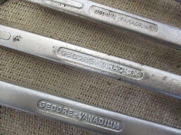 Beautiful Set Of Five Sturdy Combination Spanners : 9 x Gedore No 1B  SA & 1x DIN 3113 B
