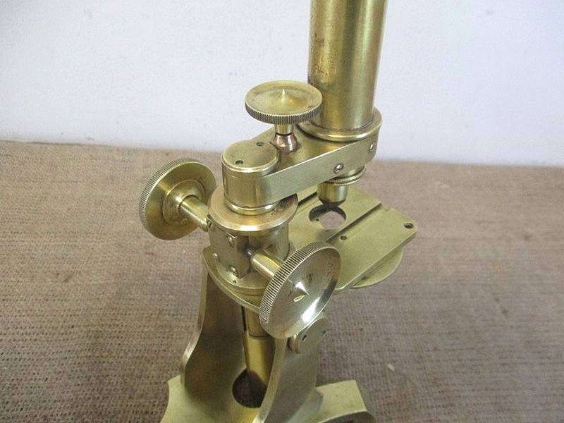 Nice Vintage Solid Brass Microscope