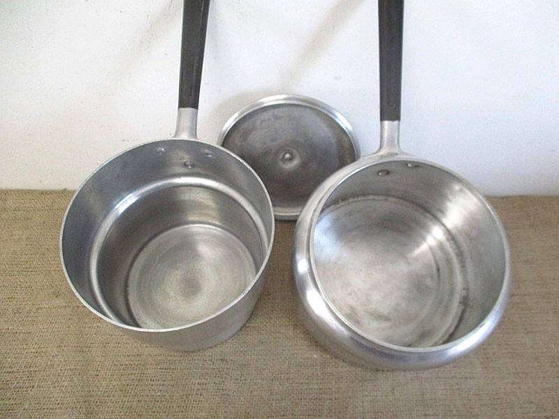 Stunning And Scarce Vintage Protea Old School Aluminum Double Boiler