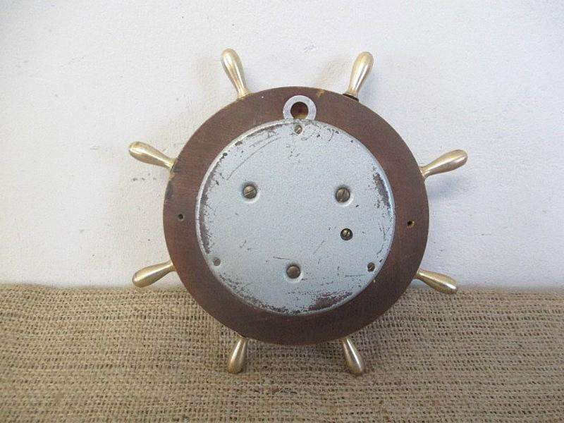 Lovely Rare Vintage Gischard Wall Mounted Maritime Ships Wheel Barometer       Germany