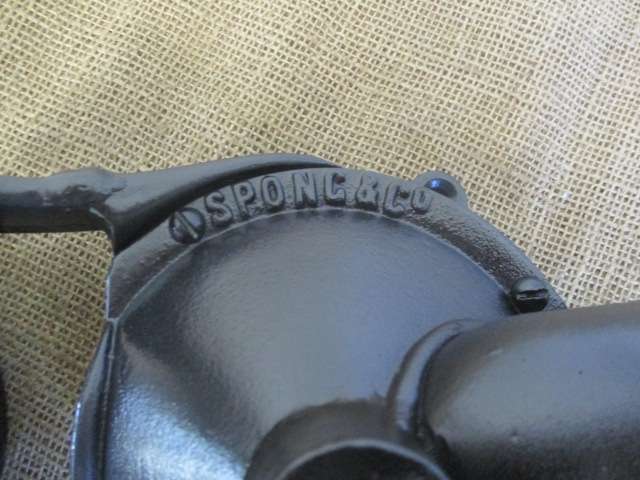 Neat And Complete Vintage Cast Iron No 4 Spong Coffee Grinder With Original Container        London