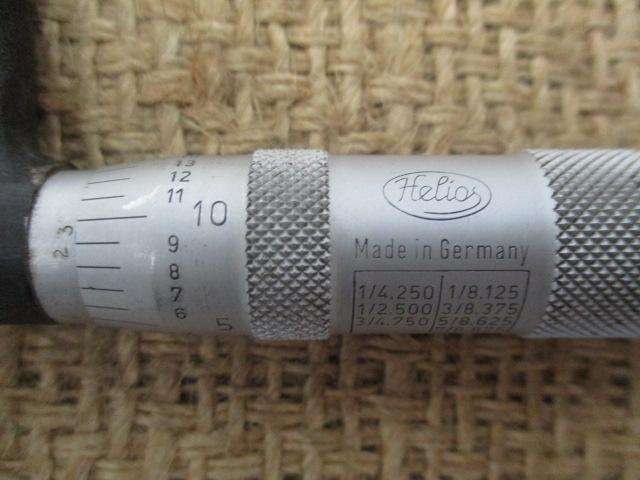 Nice Vintage Helios 0 - 1" Micrometer In Original Wooden Box     Germany