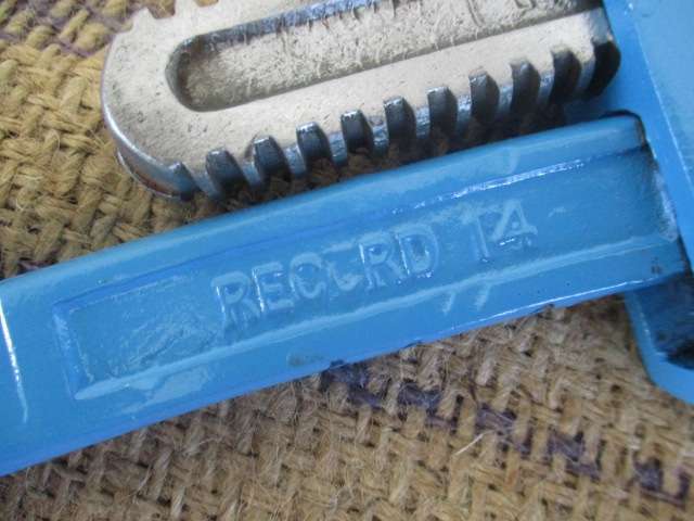 Neat Old Record 14 inch Adjustable Pipe Wrench