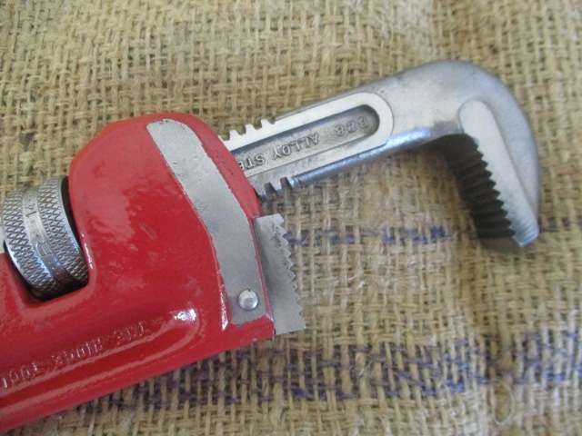 Beautiful Old Rigid 14 inch Heavy Duty Adjustable Pipe Wrench By The Rigid Tool Co. Elyria Ohio USA