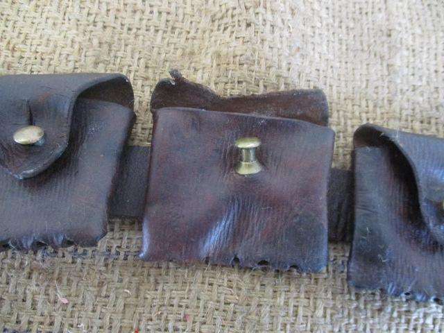 Stunning Vintage WW1 /WW2/ Boer War Twelve Pouch Ammunition Leather Belt