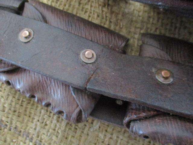Stunning Vintage WW1 /WW2/ Boer War Twelve Pouch Ammunition Leather Belt