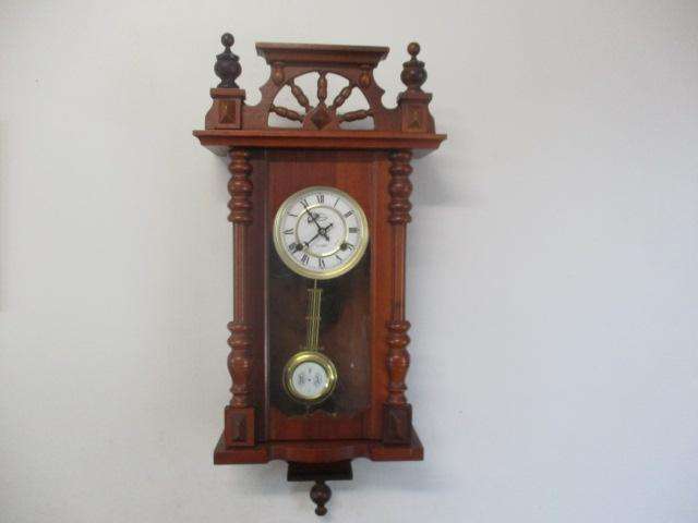 Lovely Vintage Three Stan 31 Day Wooden Wall Clock               Made In Korea