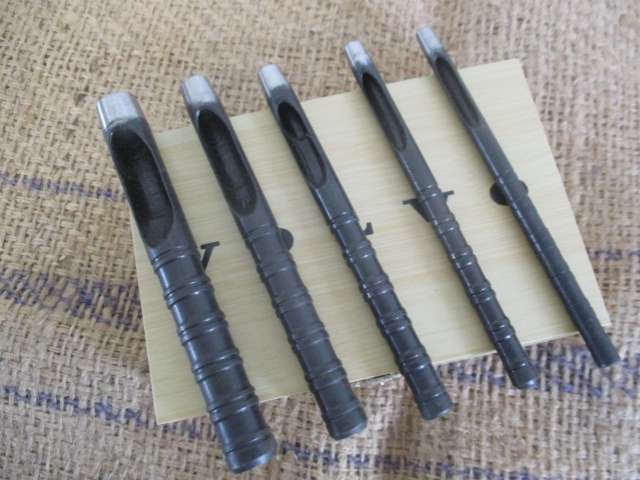 Good Quality Set Of 5 Leather Hollow Punches