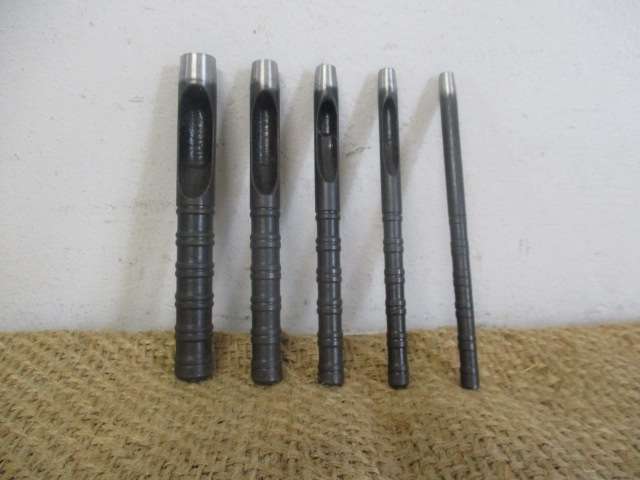 Good Quality Set Of 5 Leather Hollow Punches