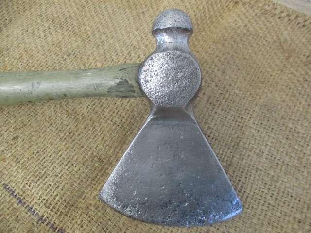 Rare Sturdy Vintage 2lb Solid Steel Ball-Peen Hammer Head Axe