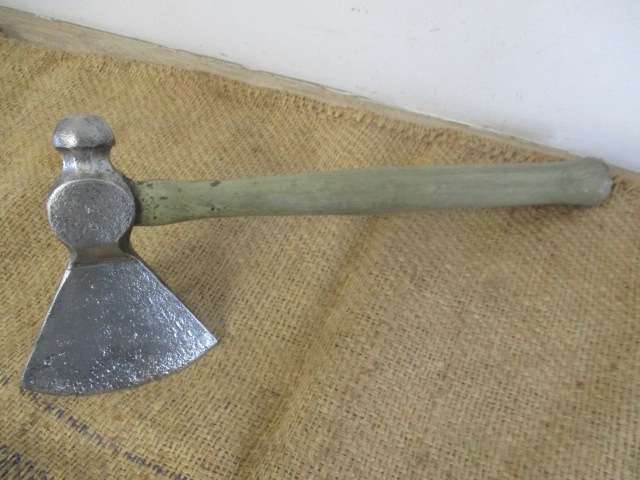 Rare Sturdy Vintage 2lb Solid Steel Ball-Peen Hammer Head Axe