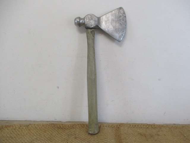 Rare Sturdy Vintage 2lb Solid Steel Ball-Peen Hammer Head Axe