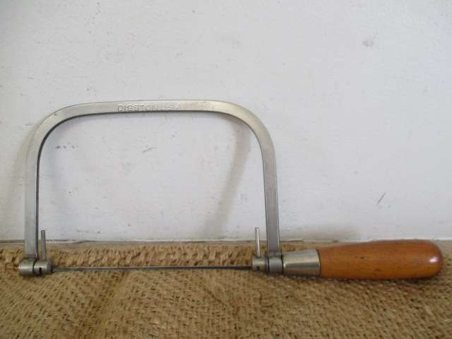 Rare Vintage 5 inch Disston Carpenter`s Deep Fret Coping Saw With Blade               USA.