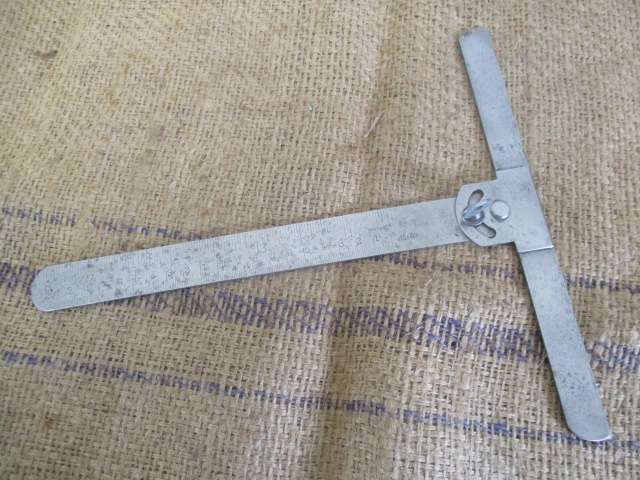 Rare Robust Vintage Inches/Meter Machinist 8 inches / 200mm Adjustable Square