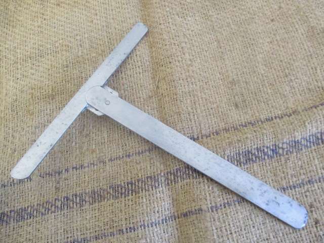 Rare Robust Vintage Inches/Meter Machinist 8 inches / 200mm Adjustable Square