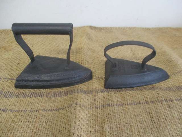If Not Antique.....Then Very Close To It......These Two Antique Cast Iron Sad Irons