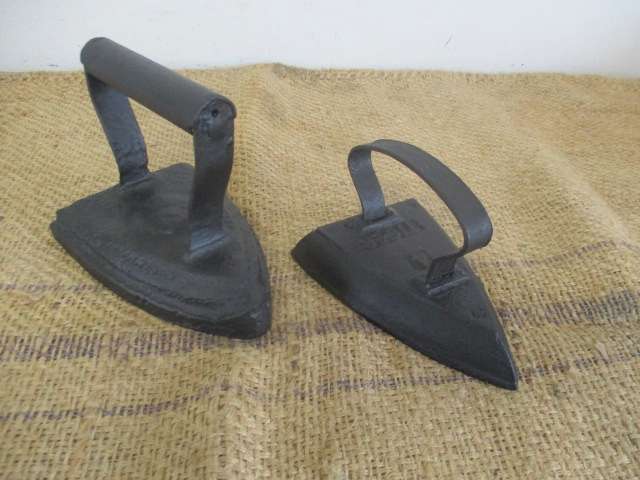 If Not Antique.....Then Very Close To It......These Two Antique Cast Iron Sad Irons