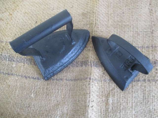 If Not Antique.....Then Very Close To It......These Two Antique Cast Iron Sad Irons