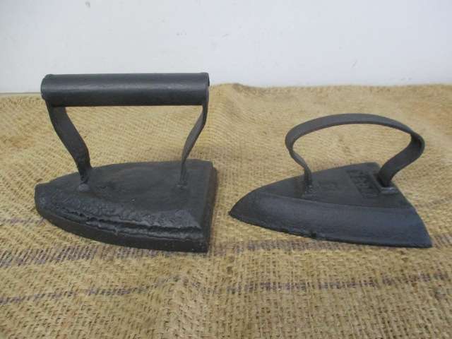 If Not Antique.....Then Very Close To It......These Two Antique Cast Iron Sad Irons