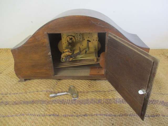 Rare Vintage Essa Mantle Clock With Original Winding Up Key           Made In Germany