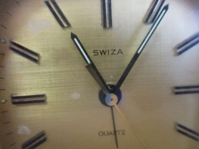 Two Gorgeous Vintage Brass Battery Operated Clocks : Swiza Quartz & Junghans Electronic ATO-MAT  S