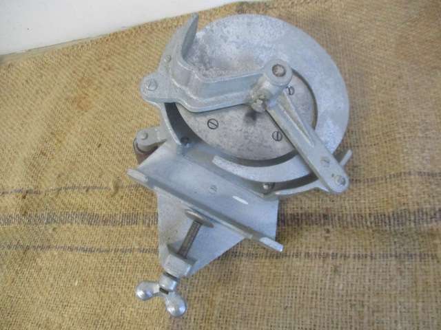 Nice Desirable Vintage Table Mount Aluminum Biltong Slicer/Cutter