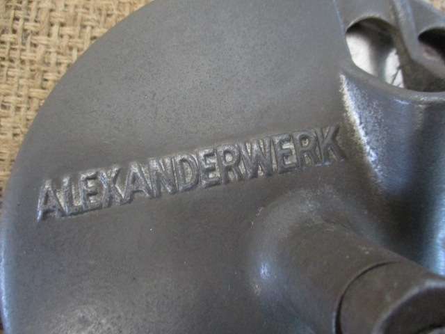 The Real McCoy.....This Rare Vintage Alexanderwerk Twin Feeder Cast Iron Table Mount Bean Slicer