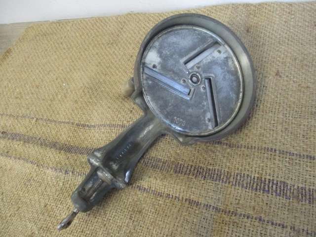 The Real McCoy.....This Rare Vintage Alexanderwerk Twin Feeder Cast Iron Table Mount Bean Slicer