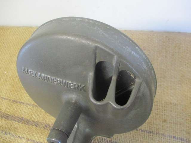 The Real McCoy.....This Rare Vintage Alexanderwerk Twin Feeder Cast Iron Table Mount Bean Slicer