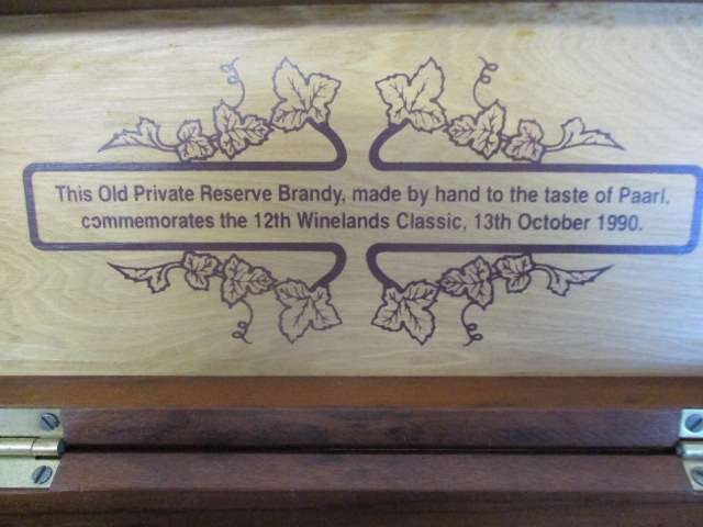The Most Beautiful Old Private Reserve Brandy Wooden Box      13th October 1990