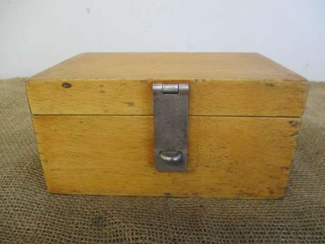 Cute Vintage Oak Wooden Money Box