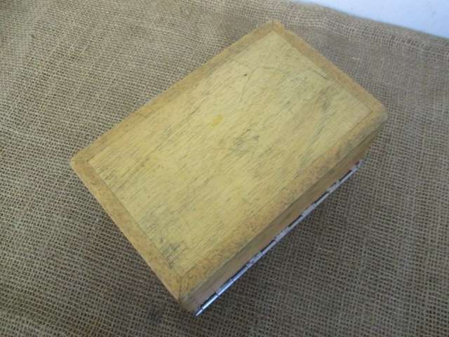 Cute Vintage Oak Wooden Money Box