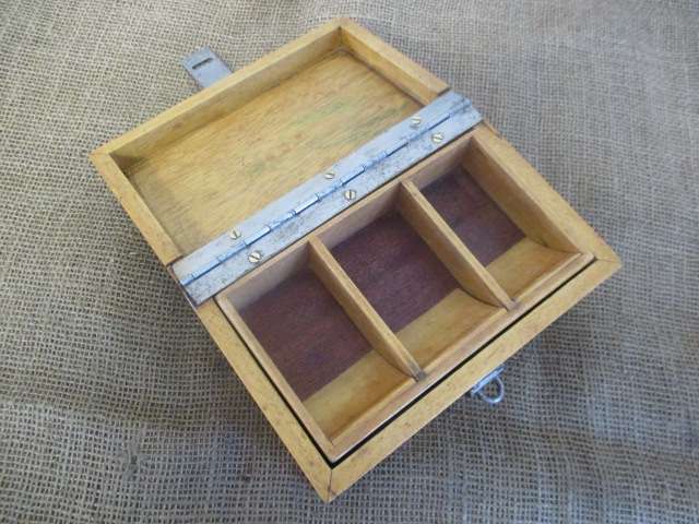 Cute Vintage Oak Wooden Money Box